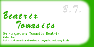 beatrix tomasits business card